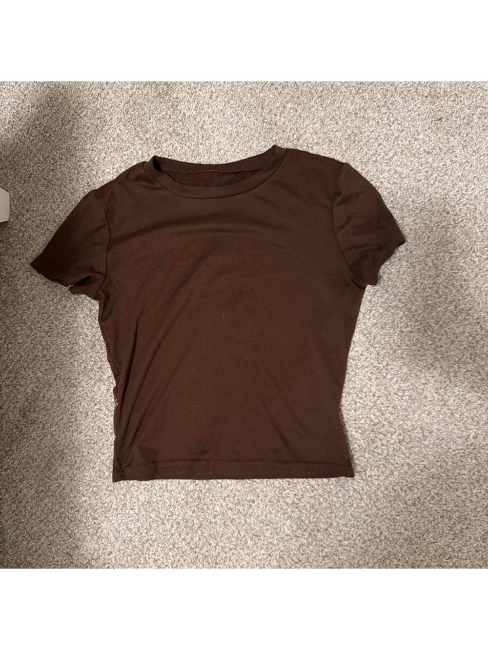 Brown cropped cotton t-shirt #croptop #summer
